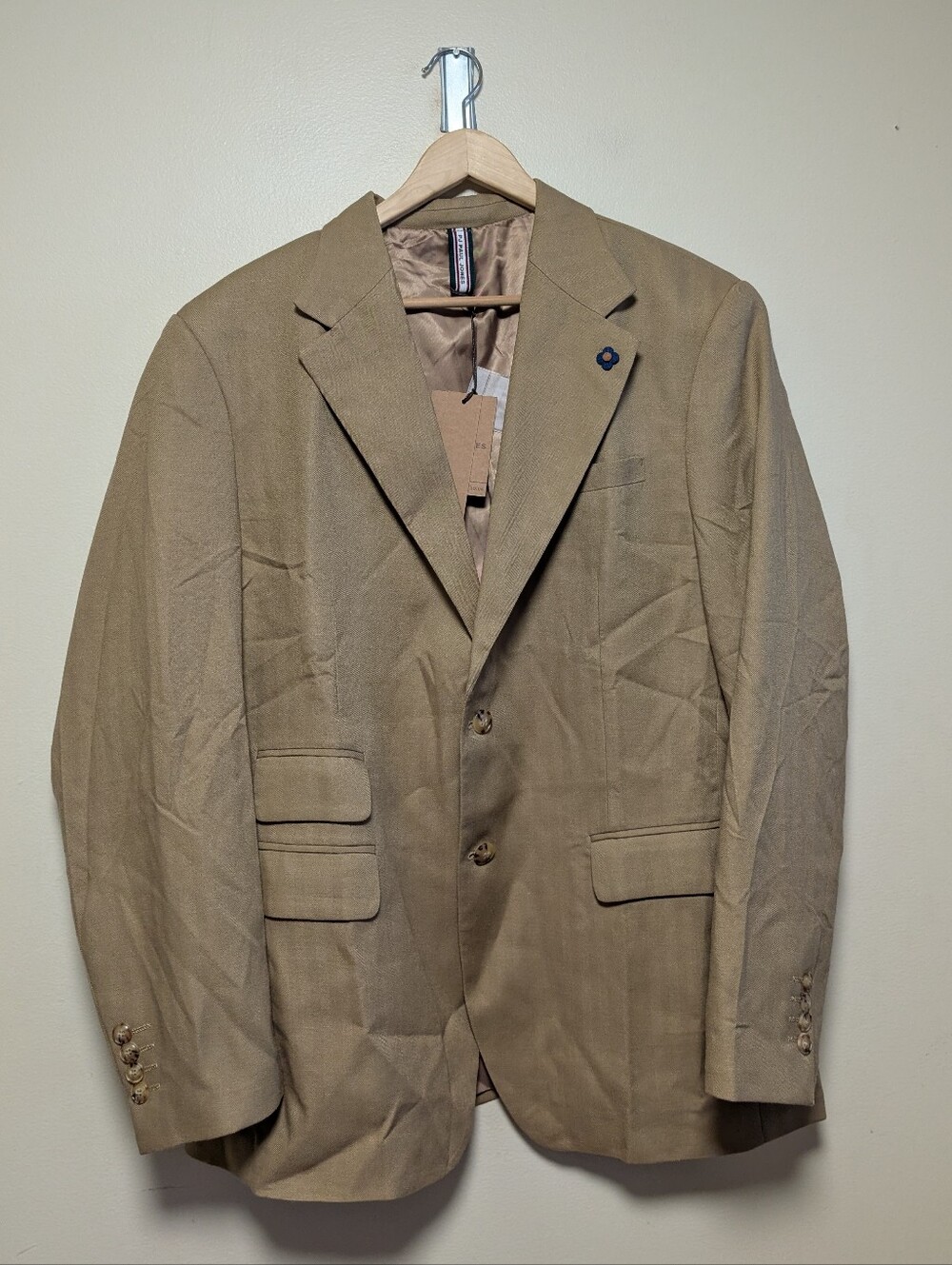 PJ Paul Jones Men’s XL Tan Linen Blend Blazer Sport Coat NWT